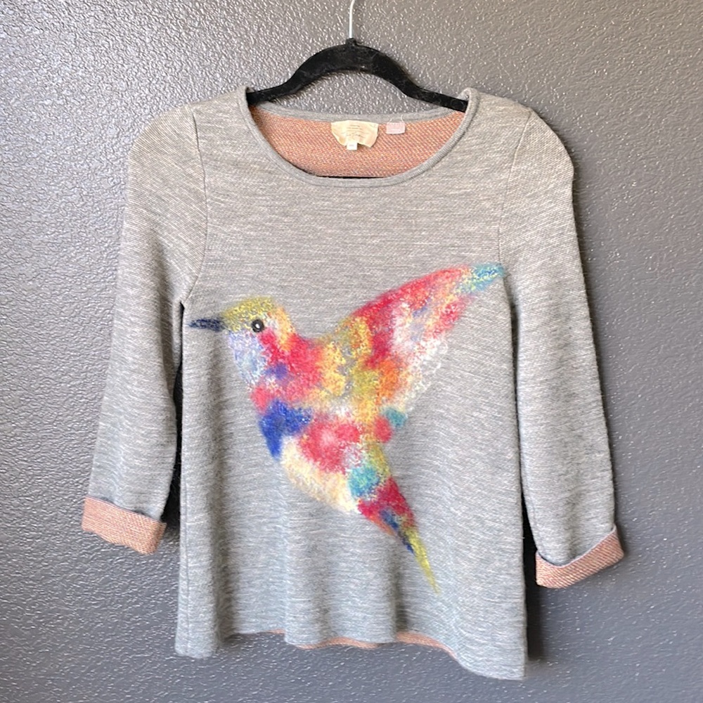 Anthropologie x Starla M Hoffman hummingbird sweater